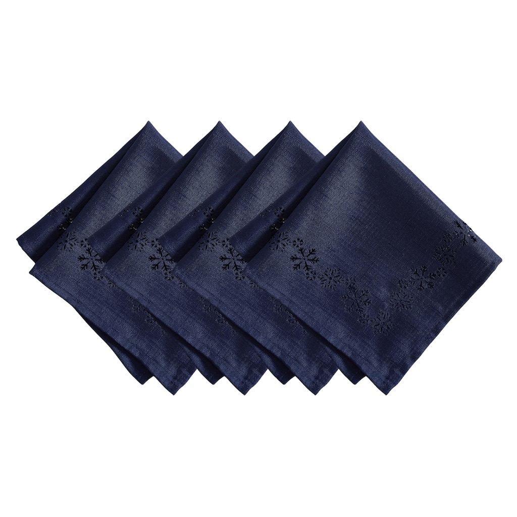 Snowflake Laser Cut Napkins, Set of 4 - 17"x17"