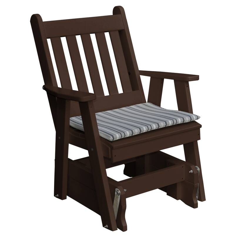 Poly Traditional English Gliding Chair - Tudor Brown