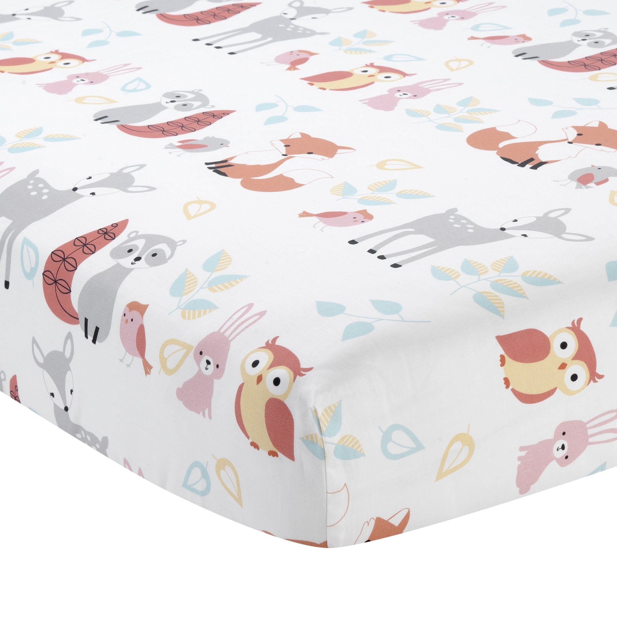 Lambs Ivy Little Woodland Forest Animals 100 Cotton Baby Fitted