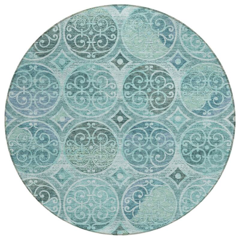 HomeRoots Trellis Transitional Rectangle Outdoor Rug