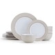 Pfaltzgraff Grayson Taupe 12PC Dinnerware Set, Service for 4 - Bed Bath ...