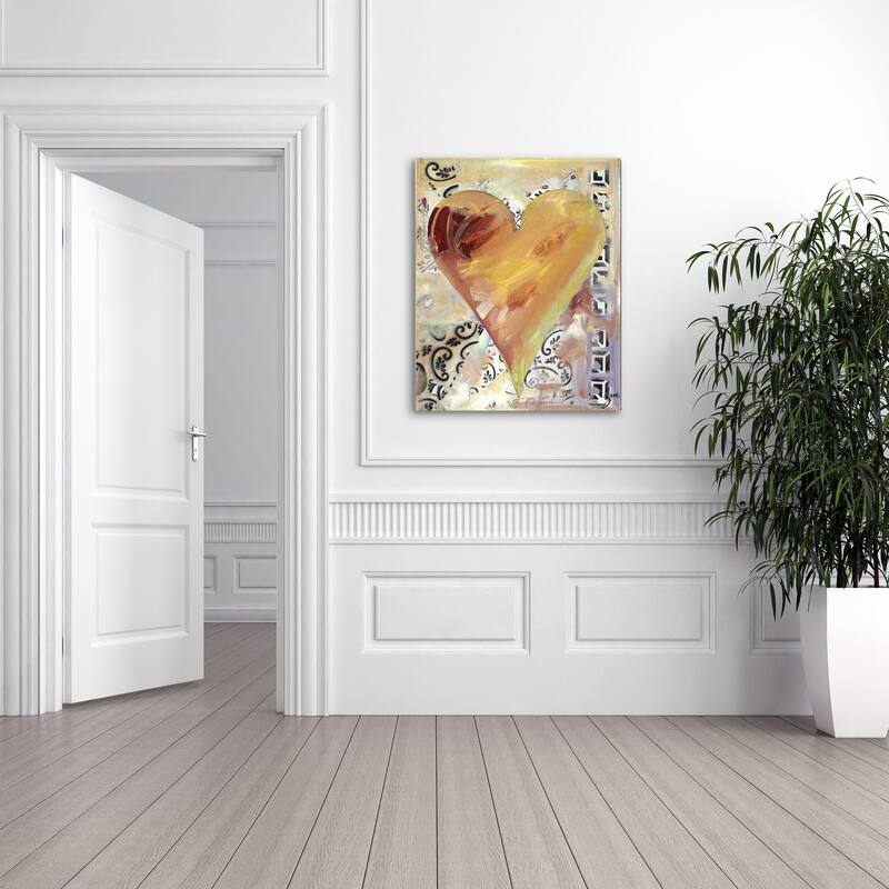 'Fabienne' Heartwork Wrapped Canvas Wall Art