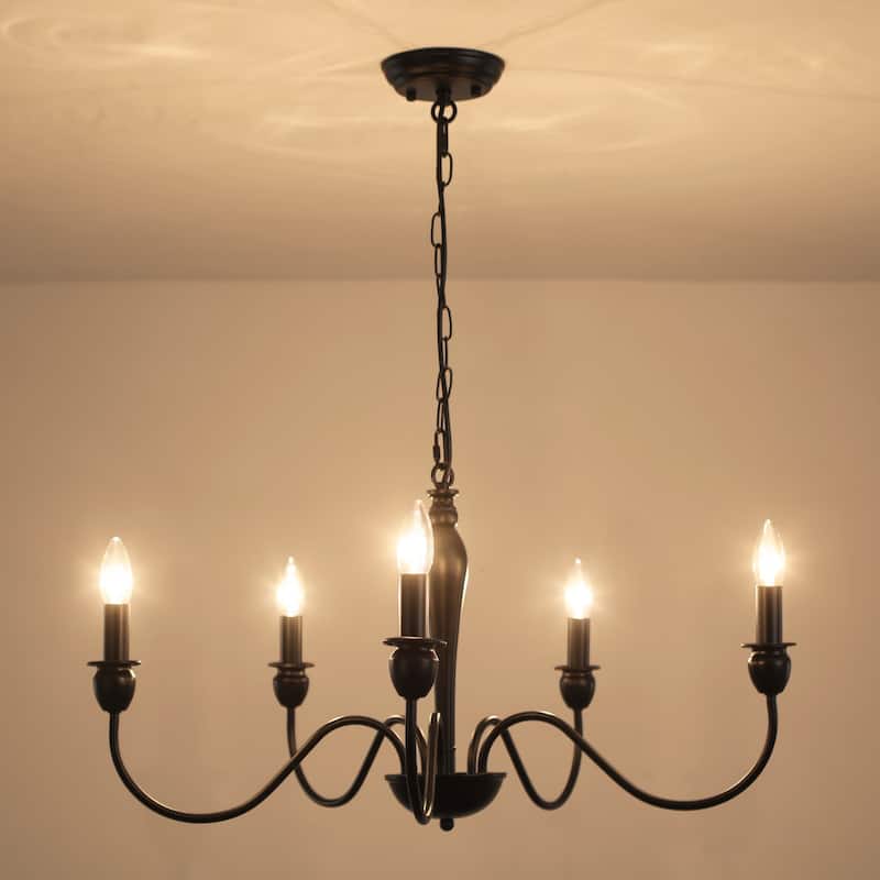 5-Light 28.14-inch Classic Chandelier Light for Kitchen Island Bedroom