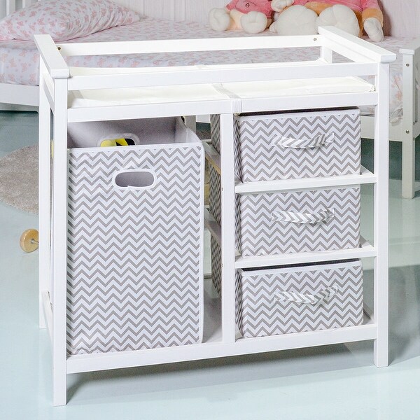 grey baby changing table