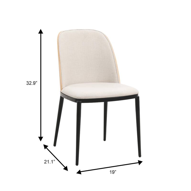 Voren 7-Piece Dining Set 55-Inch Rectangular Sintered Stone Dining Table and 6 Dining Side Chairs