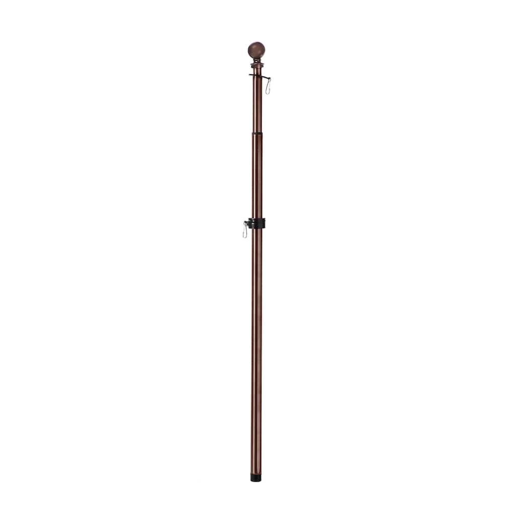 Metal Extendable House Flag Pole, Bronze