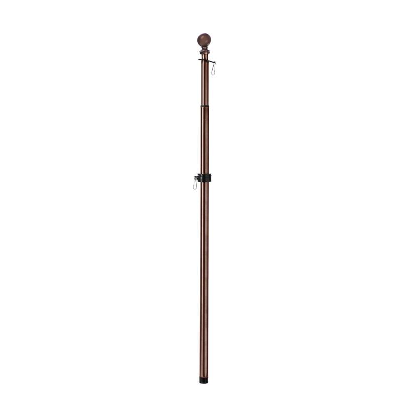 Metal Extendable House Flag Pole, Bronze