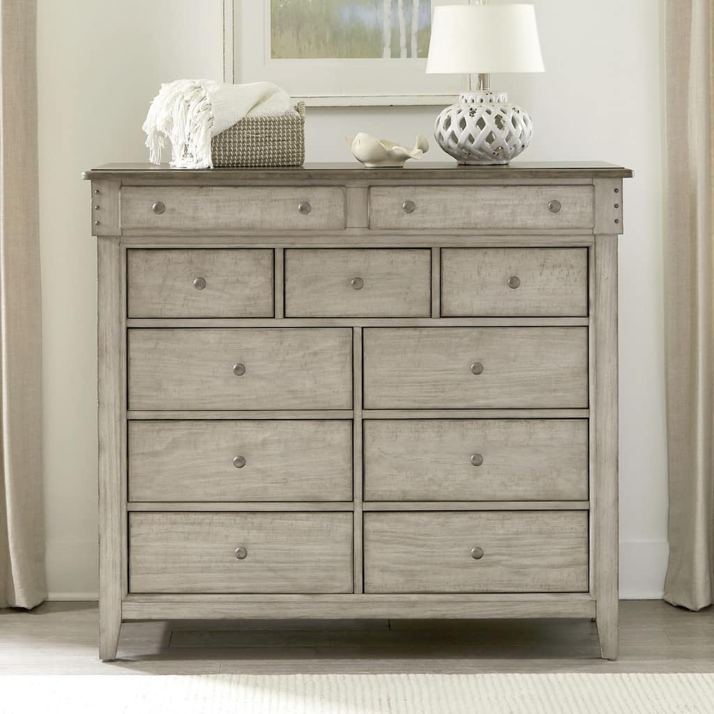Ivy Hollow Weathered Linen 11 Drawer Chesser