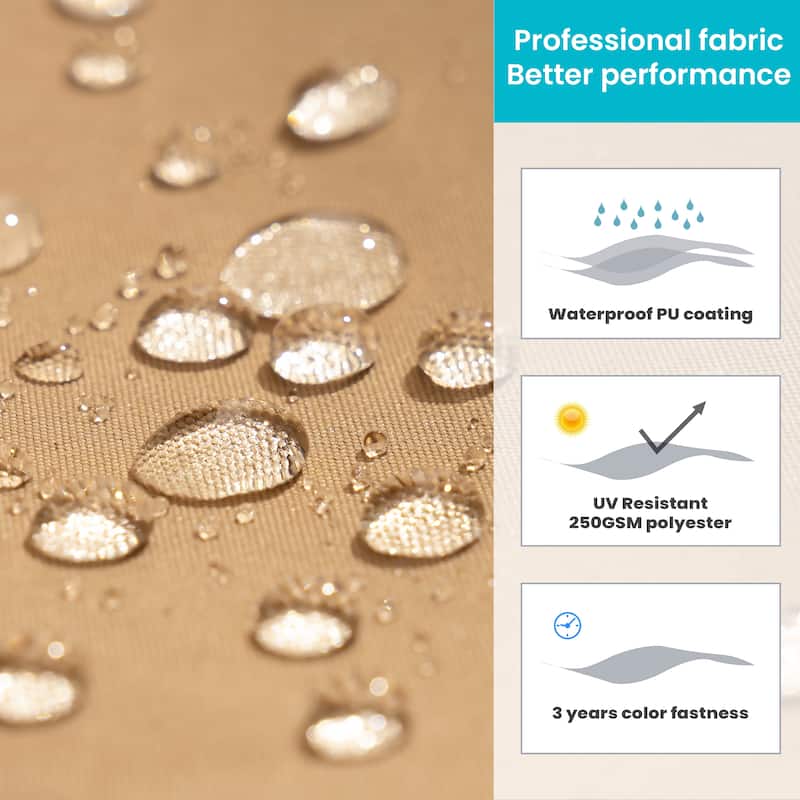 Pellebant 10 X 13 Ft Outdoor Patio Cantilever Umbrella with Base