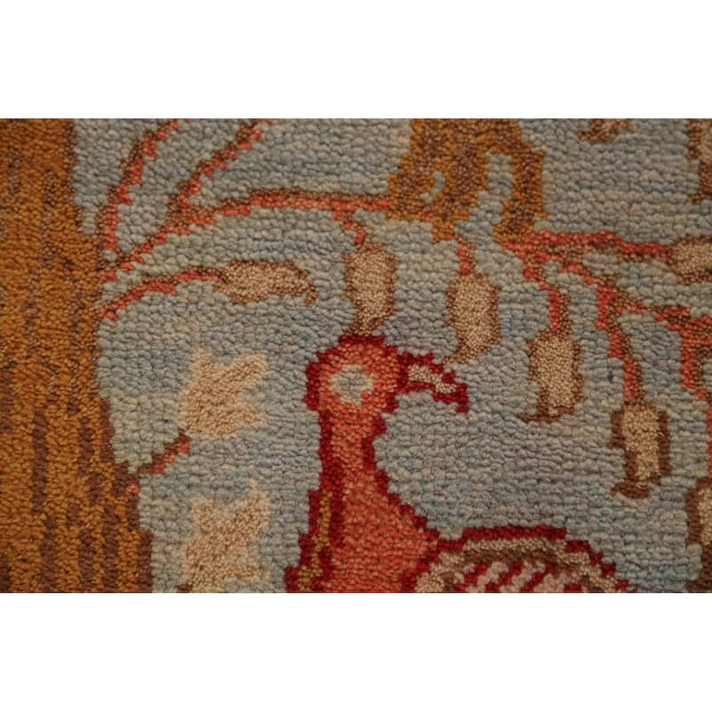 Animals Design Ziegler Indian Runner Rug Handmade Wool Carpet - 2'6"x 8'1"
