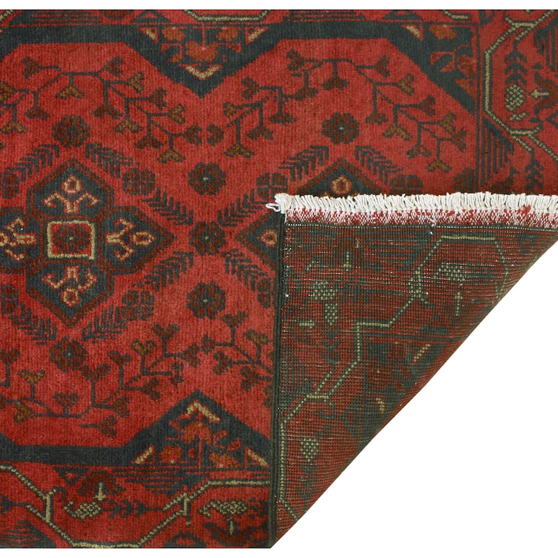 Khal Mohammadi Sharlene Red/Navy Runner - 2'5" x 9'4"