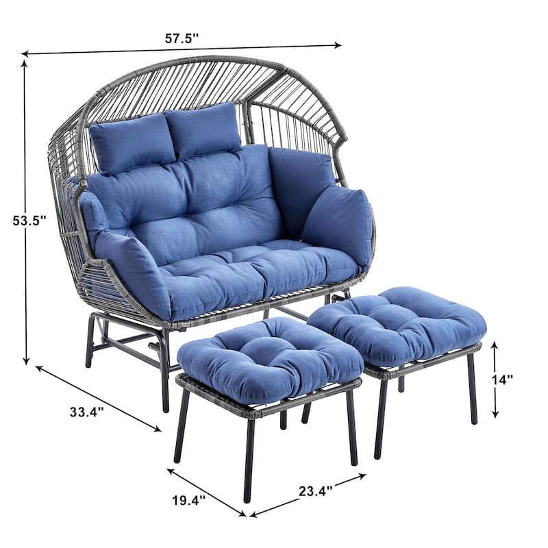 Pocassy Outdoor Egg Chair Garden Funiture