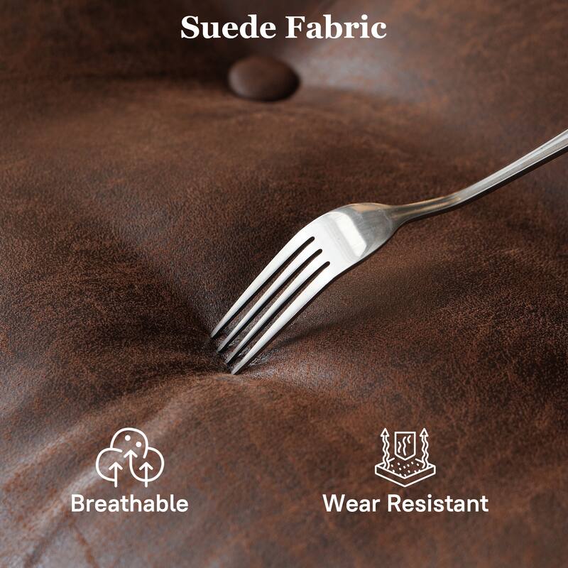 OVIOS Suede Fabric Ergonomic Lumbar Support Office Chair Desk Chair