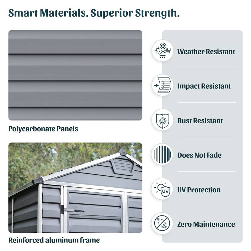 SkyLight 6 ft. x 3 ft. Tan Garden Outdoor Storage Shed - 6 ft x 3 ft