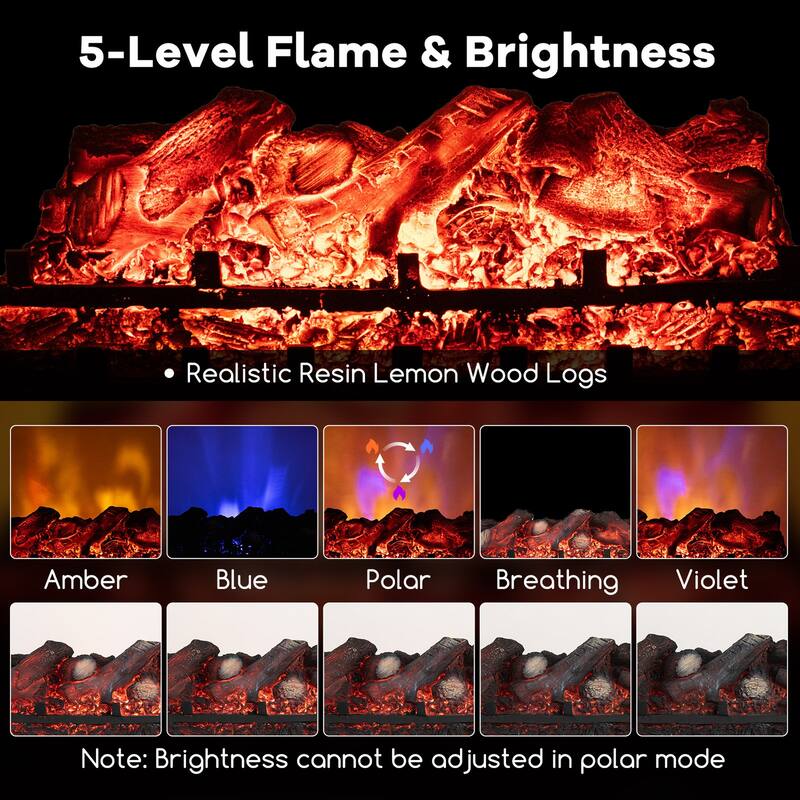 Costway 23" Electric Fireplace Heater Fireplace Logs Inserts Infrared - See Details