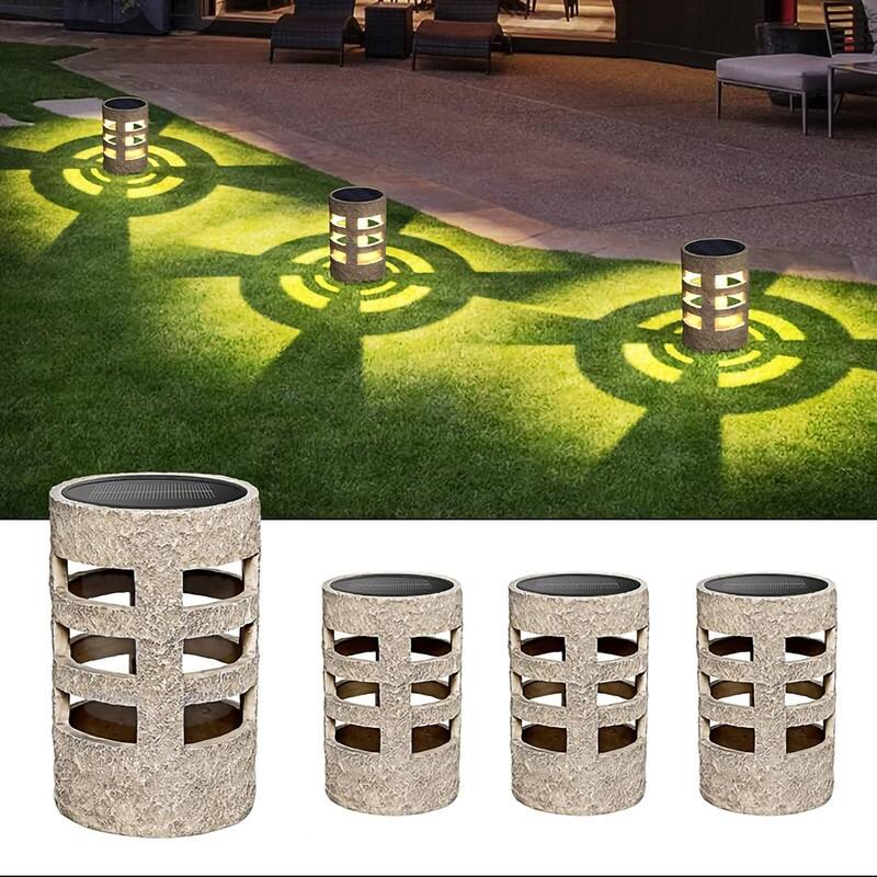 Solar Pathway Lights Outdoor LED Garden Lights for Lawn Walkway Driveway - N/A - 4 Lights