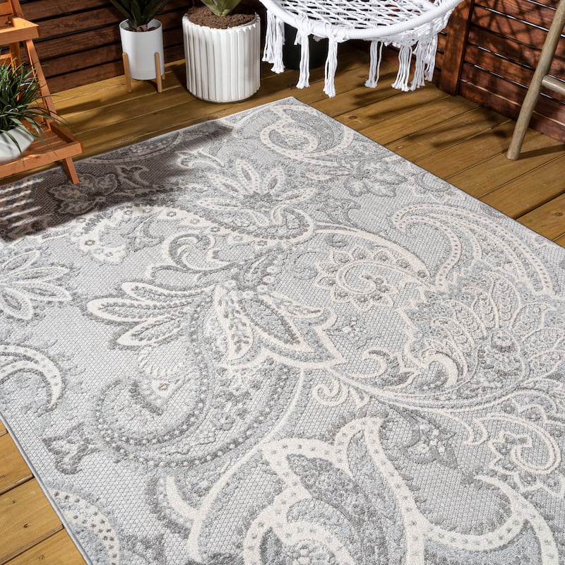 JONATHAN Y Lucena Paisley High-Low Indoor/Outdoor Area Rug