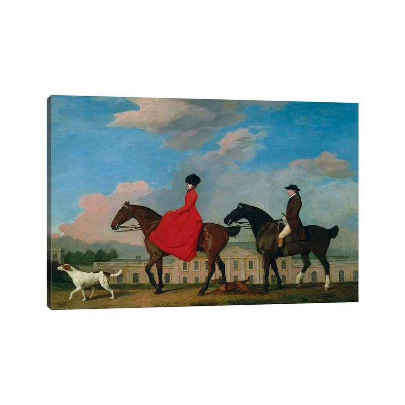 iCanvas "John And Sophia Musters Riding At Colwick Hall, 1777" by George Stubbs Canvas Print