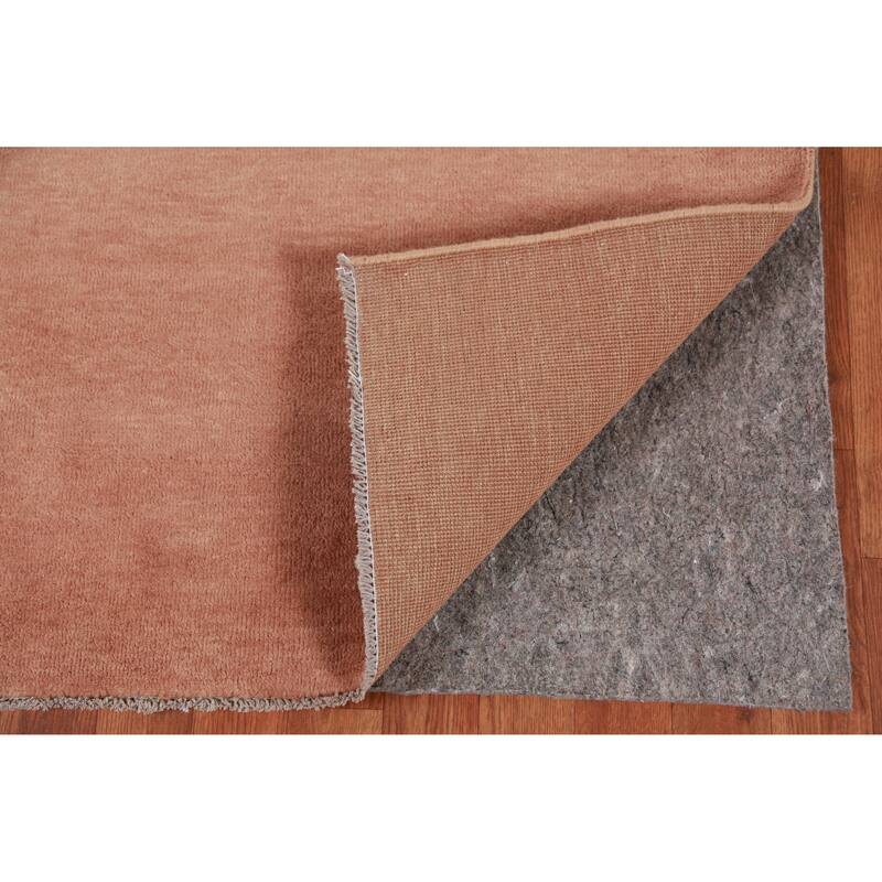 Hand Knotted Oriental 100% Wool Carpet Modern Solid Oranges & Rust Gabbeh Runner Rug - 10' 3'' X 3' 0''