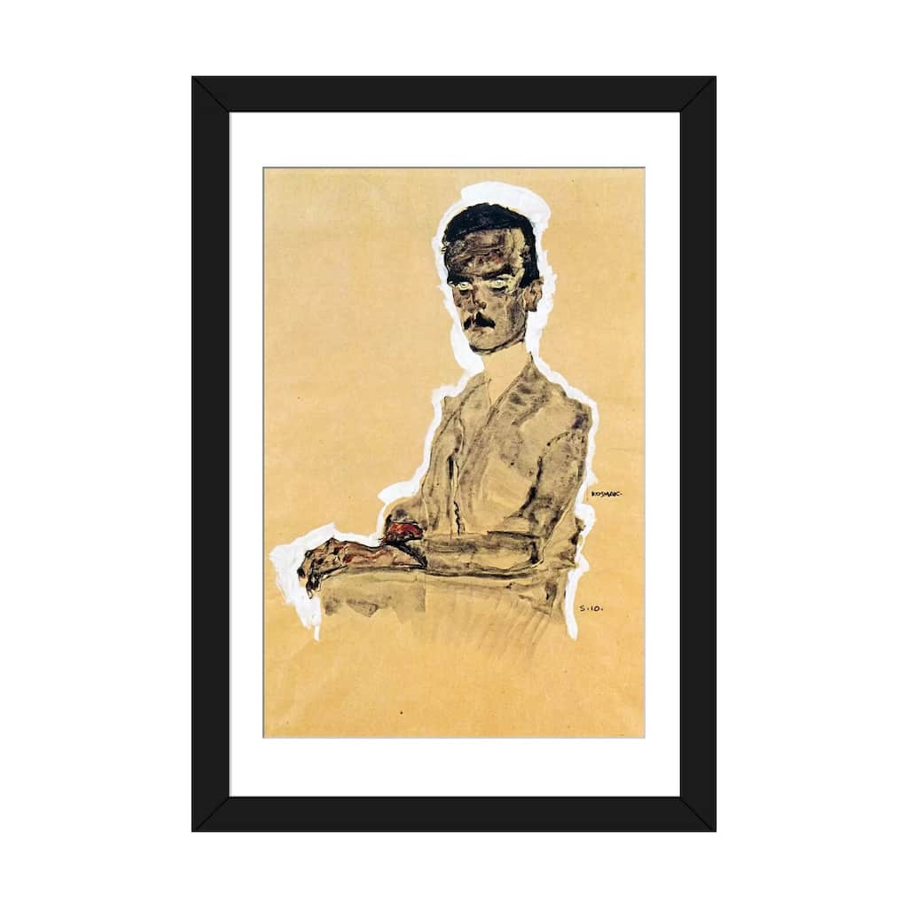 iCanvas "Portrait of Eduard Kosmack, Seated" by Egon Schiele