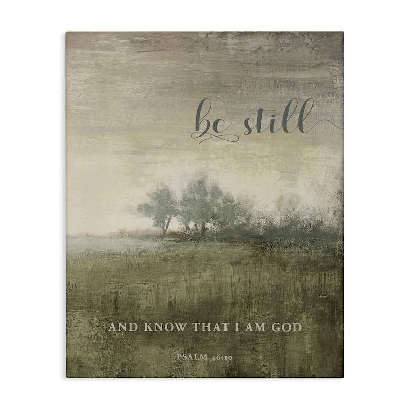 Stupell Be Still over Rustic Landscape Canvas Wall Art Design By John Spaeth - 30 x 40