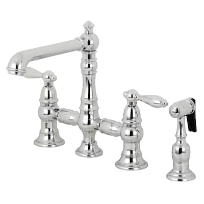 Kingston Brass English Country Kitchen Faucet with Side Sprayer