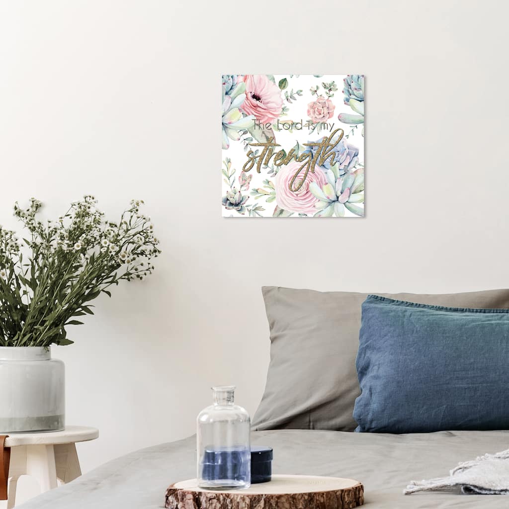Wynwood Studio Canvas Floral and Botanical The Lord is White and Farmhouse Wall Art Canvas Print