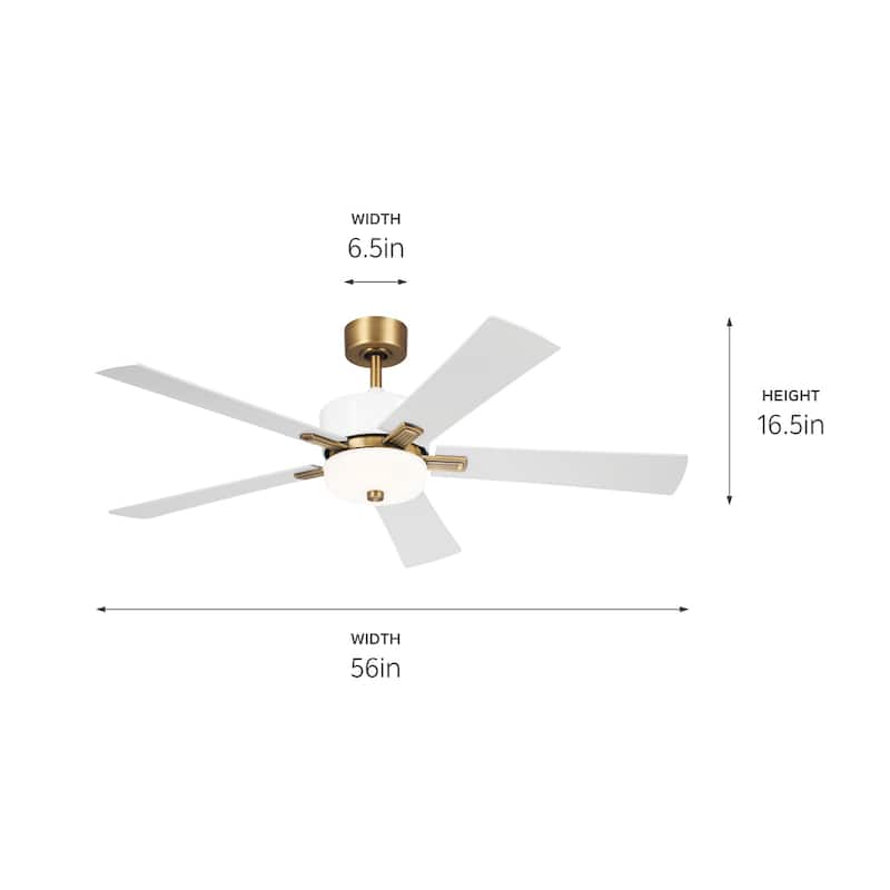 Kichler Lighting Icon 56 inch Integrated LED Indoor White Ceiling Fan