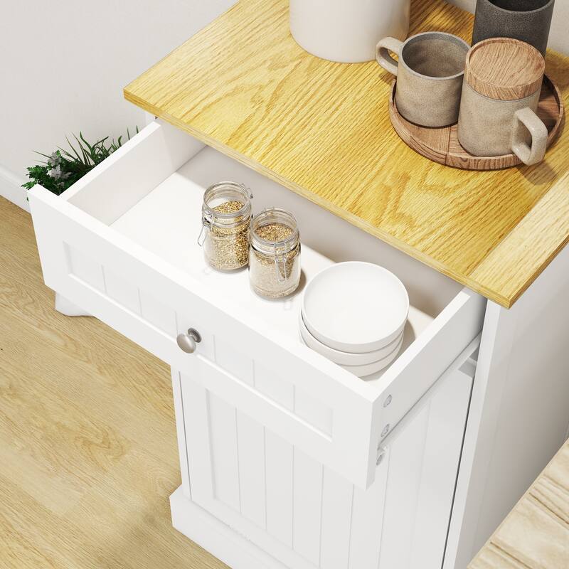 One Drawers and One-Compartment Tilt-Out Trash Cabinet Kitchen Trash Cabinet, suitable for Kitchen