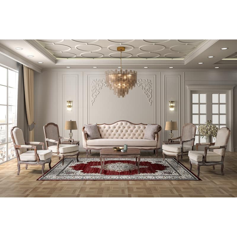Master Collection Medallion Transitional Area Rug