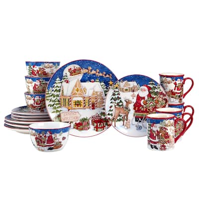 Certified International Santa's Workshop 16 Pc. Dinnerware Set, Service for 4