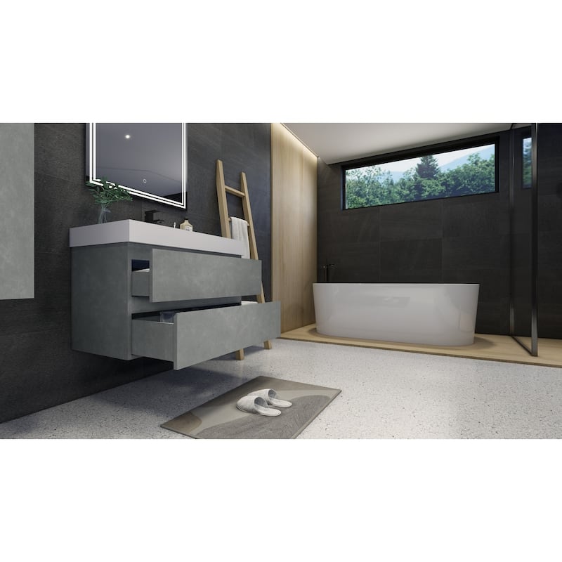 Baillie 36'' Wall-Mounted Vanity with Reinforced Acrylic Sink
