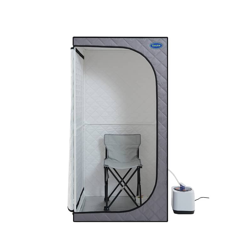 Portable Grey Mini Plus Style Steam Sauna tent-Personal Home Spa