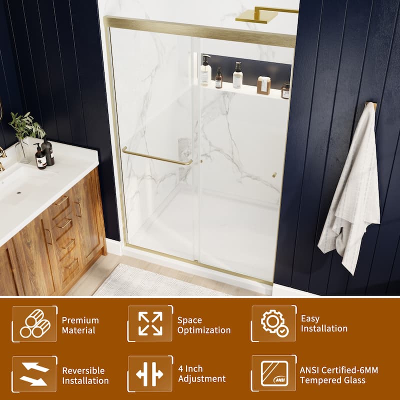 Modland 44-48''x 70'' Glass Shower Door - 44''-48''x 70''