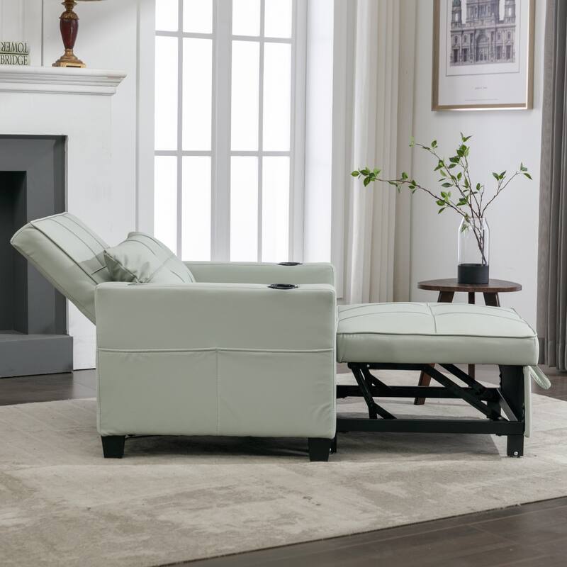 3-in-1 Pull out Convertible Futon Sleeper Armchair Beds with USB Ports