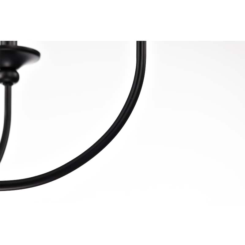 Rosalynne 28-Inch 9-Light Black Finish 2-Tier Drip Cup Candelabra Chandelier Ceiling Light