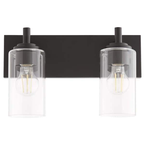 slide 2 of 11, Quorum International 5200-2 Fallstaff 2 Light 15" Wide Vanity Light Matte Black