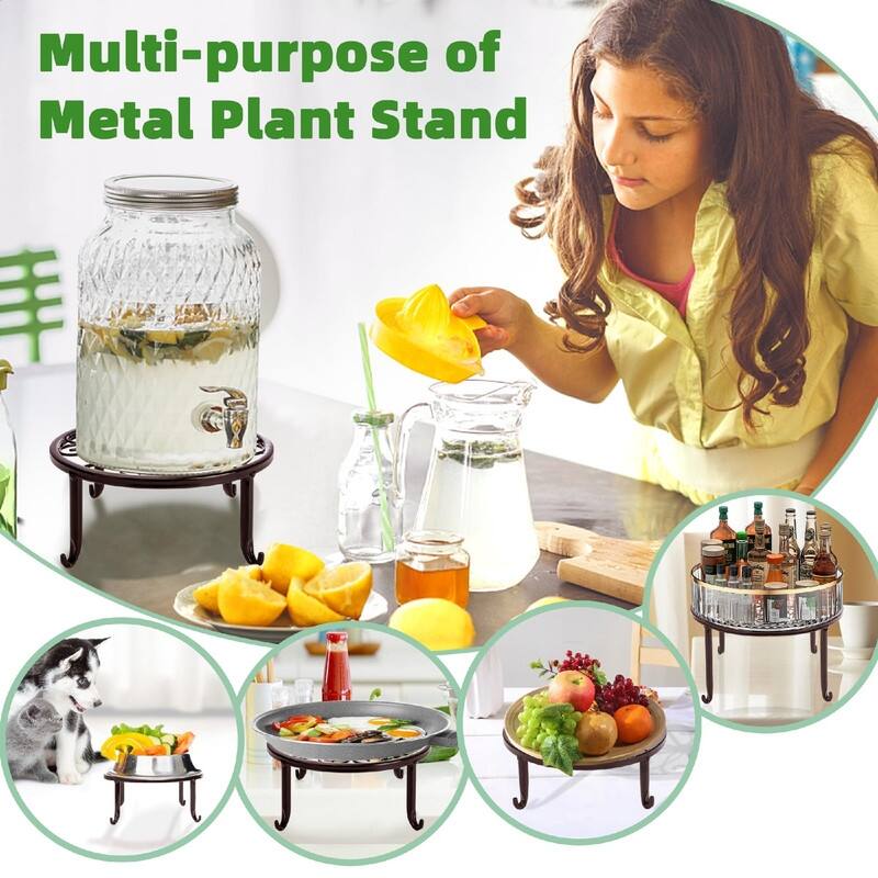 Metal Plant Stand 5 Pack Plant Stands - 11.1 x 11.06 x 7.2 inches