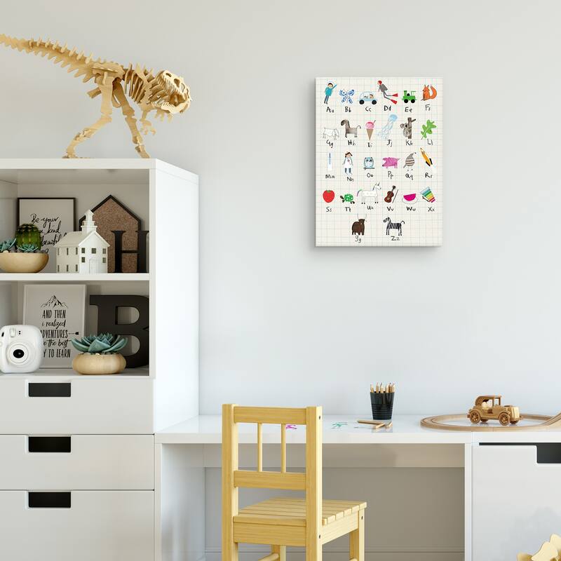 Astronaut Alphabet Canvas Art Print