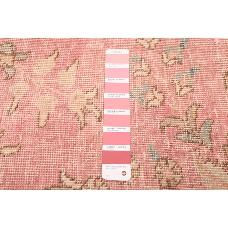 ECARPETGALLERY Hand-knotted Antalya Vintage Dark Pink Wool Rug - 9'6 x 12'6