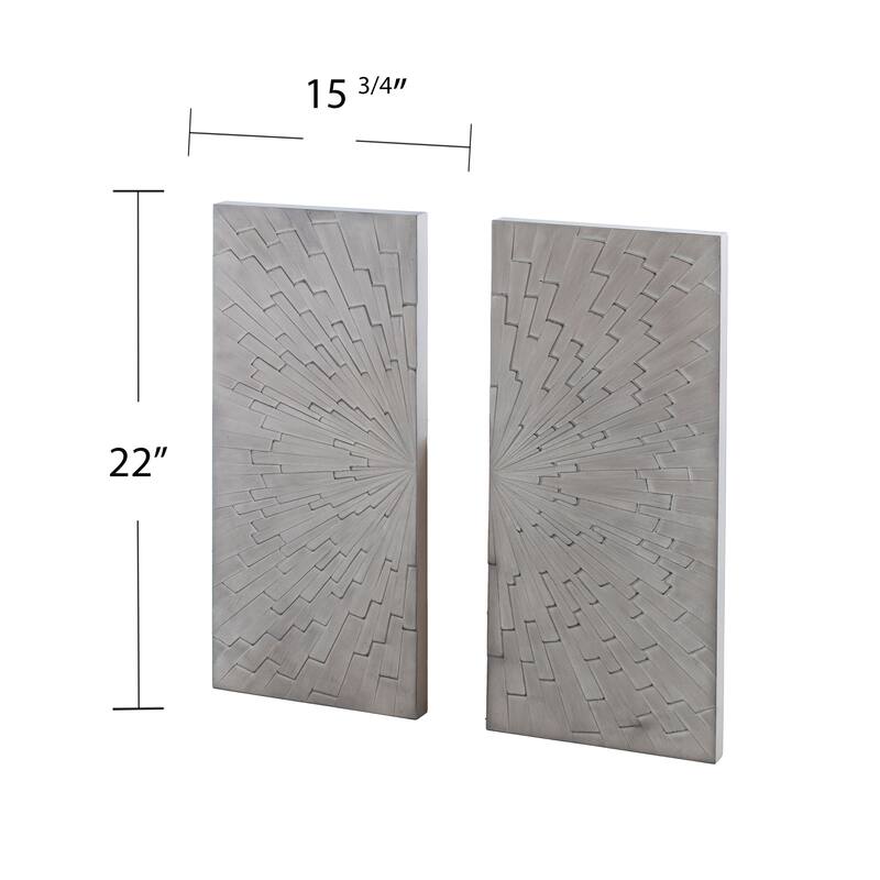 Arvistra Decorative Wall Panels - 2pc Set - Grey