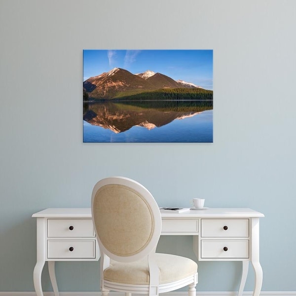 Easy Art Prints Chuck Haney's 'Swan Mountains Reflect Into Calm Holland Lake' Premium Canvas Art