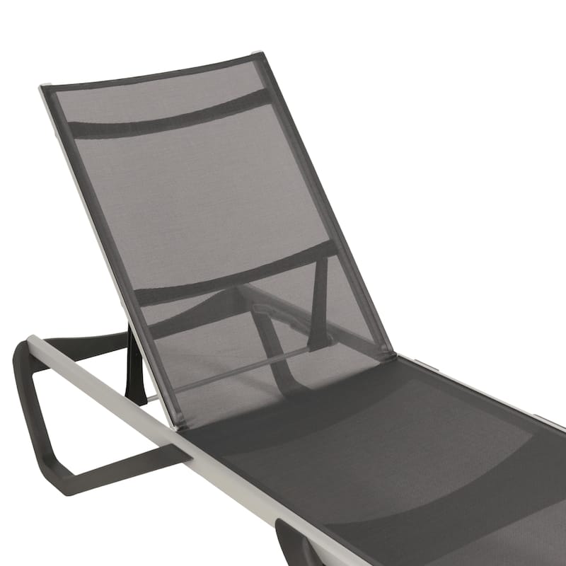 Furnish Theory Seabreeze Deck Patio Sunloungers Lounge Chairs Outdoor Chaise Lounges (Various Frame & Mesh Colors; Set of 2)