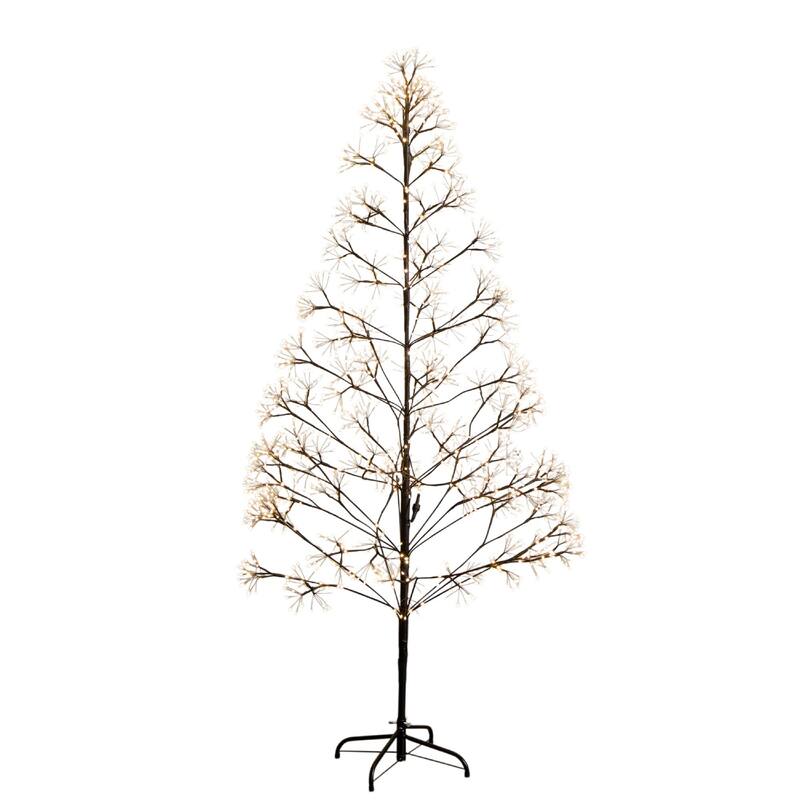 Pre-Lit Halloween Artificial Starburst Tree - 6' - Warm White Fairy LED Lights