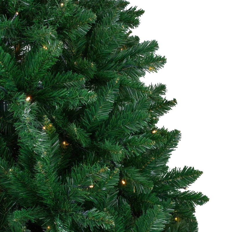 7.5' Full Twin Lakes Fir Artificial Christmas Tree - Warm White LED - 7.5 Foot