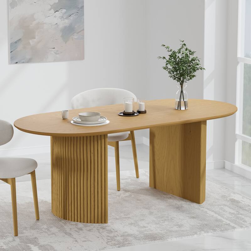 67" Nordic Style Oval Dining Table - for 6 People