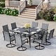 preview thumbnail 3 of 174, Patio Dining Set, Outdoor Dining Table and Chairs Set with Textilene Chairs, Adjustable Umbrella Hole for Garden, Backyard