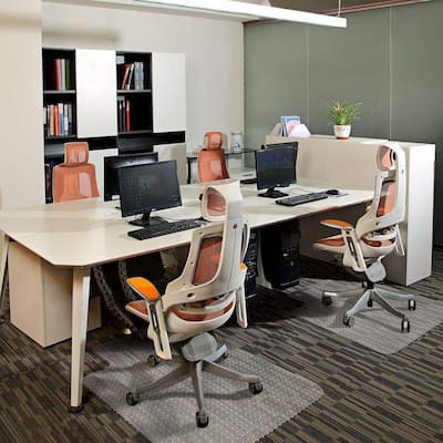 Upgrade Thickening PVC Nail Transparent Chair Mat