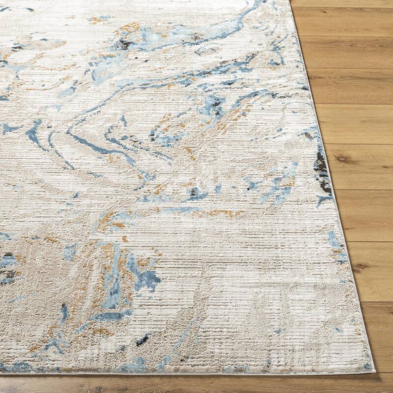 Livabliss Allegro Casual Abstract Marble Area Rug