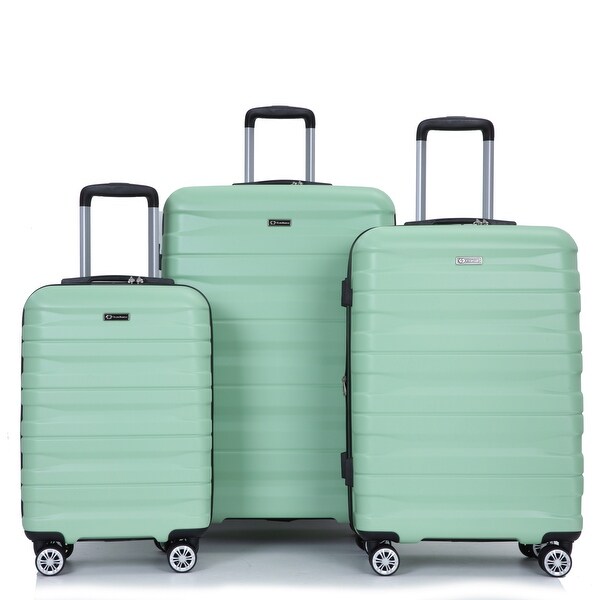 3 Piece Luggage Sets PC Lightweight & Durable Expandable Suitcase